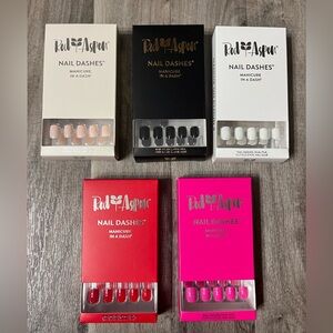 Red Aspen Petite Square Press on Nails